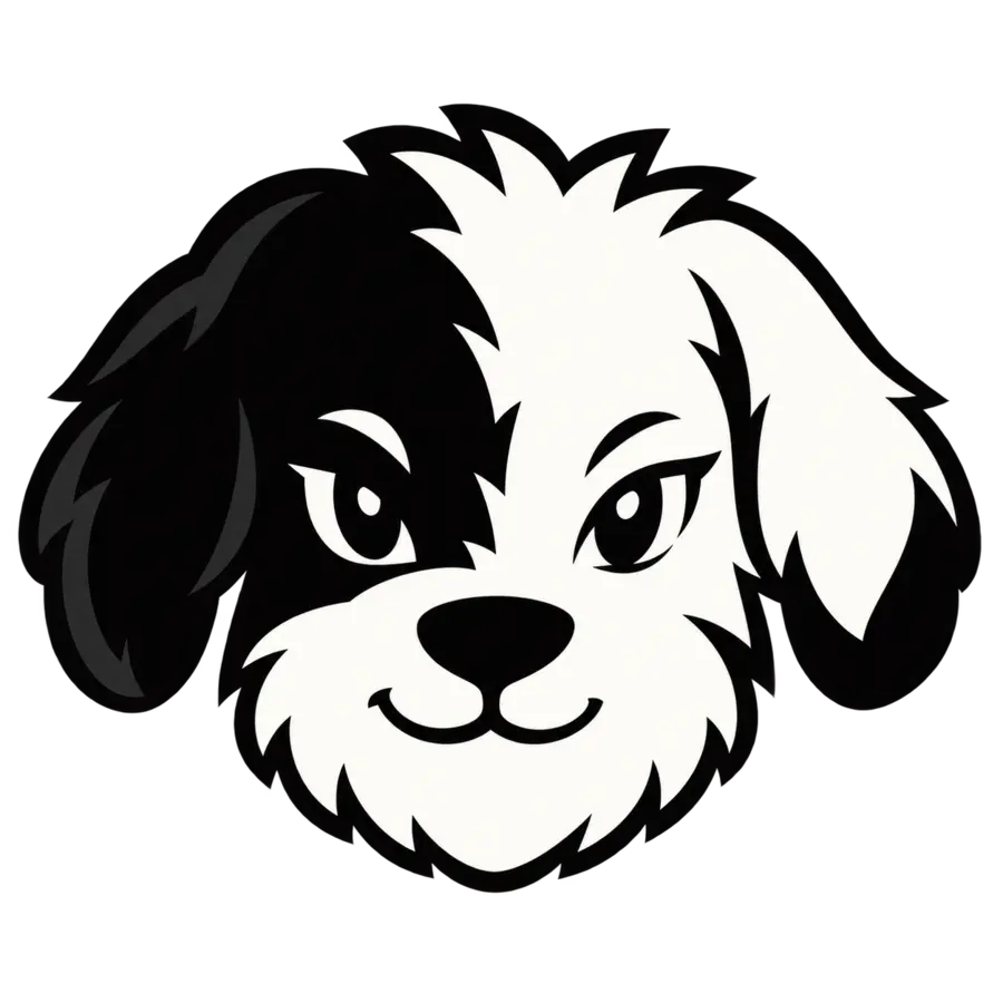 Anime style cartoon head of Luna